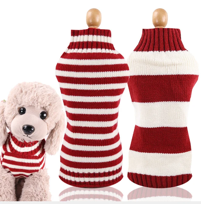 wholesale Christmas Pet clothes colorful warm winter sweater dog clothes stripe Halloween pet clothes small and medium-sized
wholesale Christmas Pet clothes colorful warm winter sweater dog clothes stripe Halloween pet clothes small and medium-sized