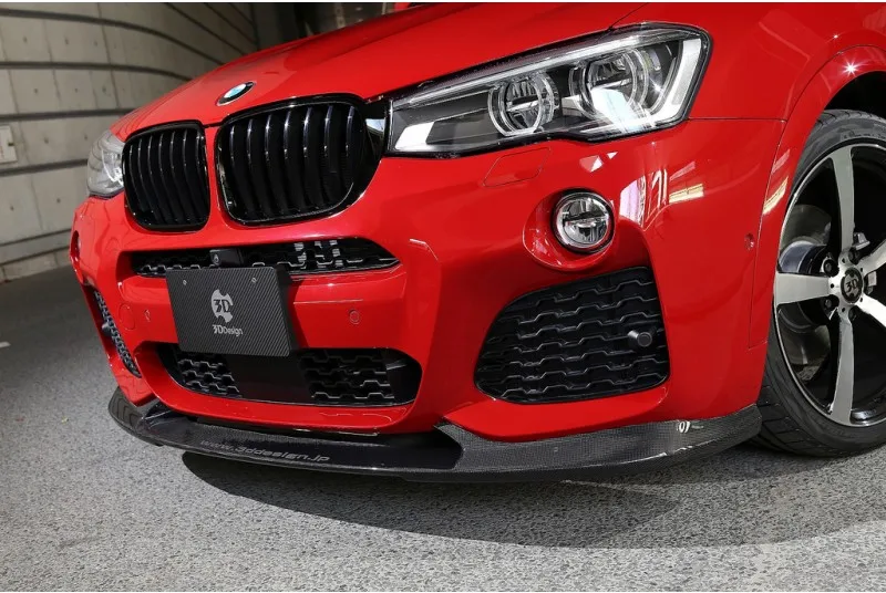 Front Bumper Body Kit Lips X3 F25 X4 F26 M Sport Carbon Fiber For Bmw