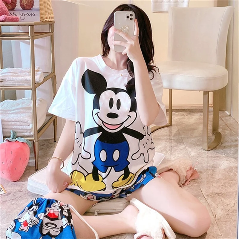 Crew Neck New Soft Woman Clothes Sleepwear Fashion Style Casual Style Summer Pajamas Set Pjs Pj Set Pajamas For Woman, Multi color
Crew Neck New Soft Woman Clothes Sleepwear Fashion Style Casual Style Summer Pajamas Set Pjs Pj Set Pajamas For Woman, Multi color