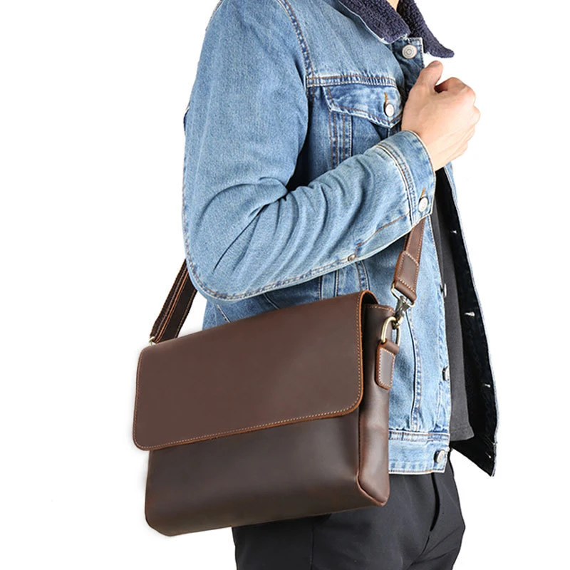 Drop Shipping Genuine Leather Shoulder Casual Crossbody Bag Factory Men Fashion Vintage Travel Messenger Sling Bag
Drop Shipping Genuine Leather Shoulder Casual Crossbody Bag Factory Men Fashion Vintage Travel Messenger Sling Bag