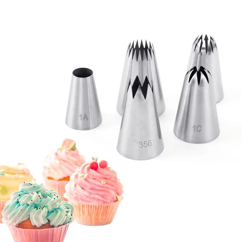 amazon dropship 5pcs/set Big 304 Stainless steel Cookie mounting mouth Cookie nozzles set
amazon dropship 5pcs/set Big 304 Stainless steel Cookie mounting mouth Cookie nozzles set