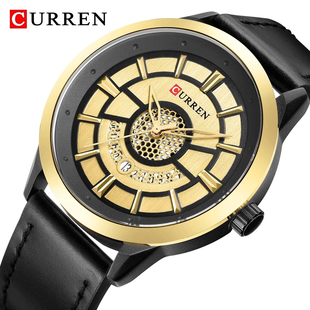 CURREN 8330 Top Brand Luxury Men's Watch Gold Quartz Wrist Watches with Black Leather strap Fashion Casual Clock erkek
CURREN 8330 Top Brand Luxury Men's Watch Gold Quartz Wrist Watches with Black Leather strap Fashion Casual Clock erkek