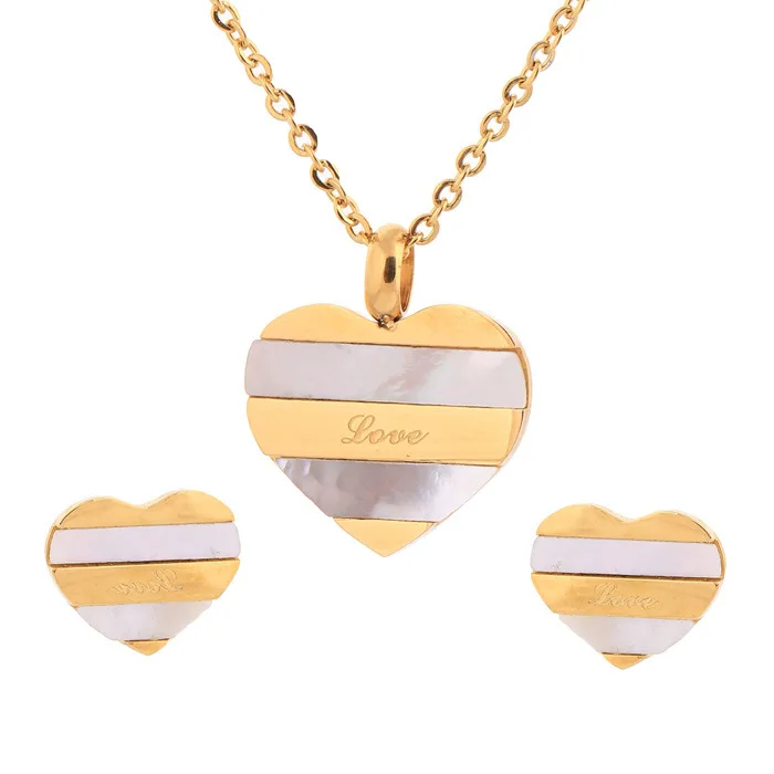 2021 High Quality Titanium Stainless Steel Heart Love neckack Earring Necklace Jewelry Set Valentine necklace stainless steel
2021 High Quality Titanium Stainless Steel Heart Love neckack Earring Necklace Jewelry Set Valentine necklace stainless steel