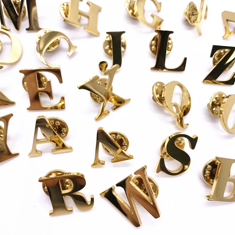 Simple 24 English Letter Brooch DIY Names Brooch Collar Pin stainless steel jewelry Brooch
Simple 24 English Letter Brooch DIY Names Brooch Collar Pin stainless steel jewelry Brooch
