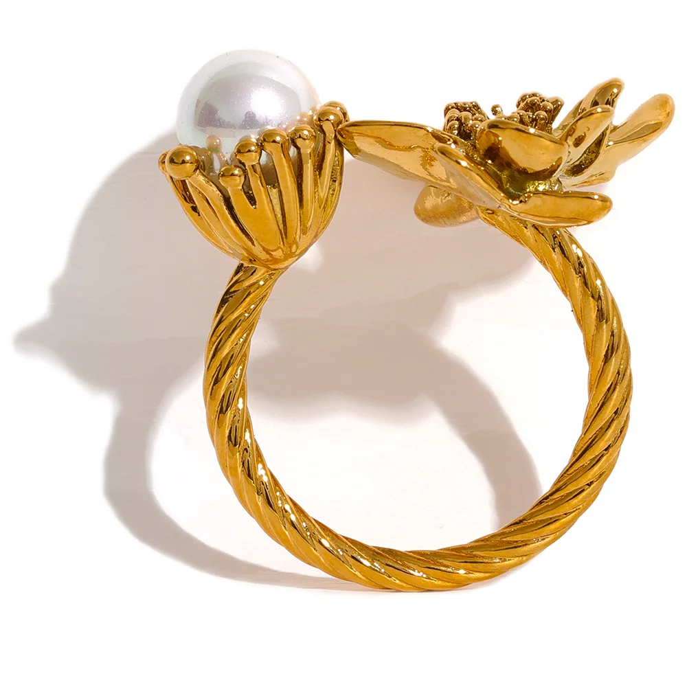 JINYOU 1235 Stainless Steel Fashion Charm Flower Ring for Women Personality Statement Finger Gold Color Waterproof Jewelry
JINYOU 1235 Stainless Steel Fashion Charm Flower Ring for Women Personality Statement Finger Gold Color Waterproof Jewelry