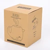 manufacturers retail custom logo printed tea/water/bear/coffee mug cup foldable kraft paper carton small cardboard packaging box