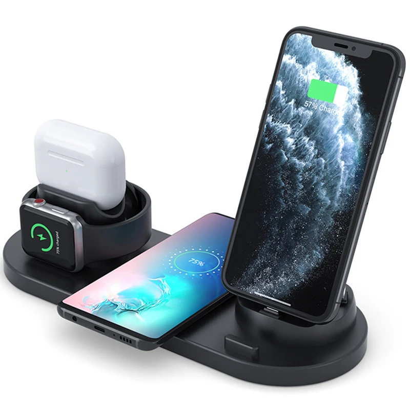 6 in 1 Wireless Charger Station Multi function Output Charging Stand Holder for iphone apple watch and airpods Wireless Chargers
6 in 1 Wireless Charger Station Multi function Output Charging Stand Holder for iphone apple watch and airpods Wireless Chargers