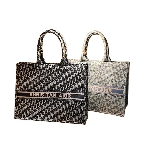 

Wholesale Overnight Crossbody Bag Women Custom 2021 Letter Print Canvas Designer Handbag Famous Brand, Black&gray