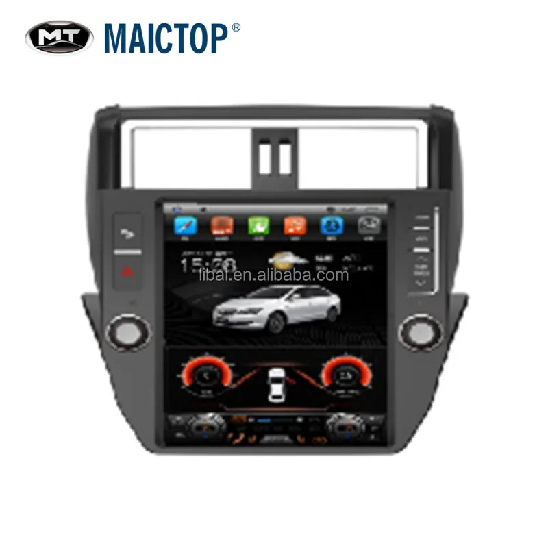 MAICTOP car accessories 12.1 inches Vertical screen car DVD for land cruiser prado fj120 2010-2013 tesla style high performance