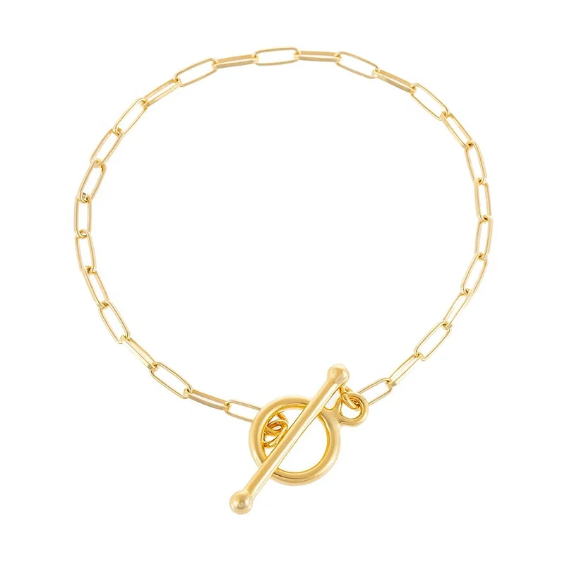 2020 Summer gold vermeil paperclip chain 925 silver toggle bar bracelet women, Gold/rose gold/silver
2020 Summer gold vermeil paperclip chain 925 silver toggle bar bracelet women, Gold/rose gold/silver