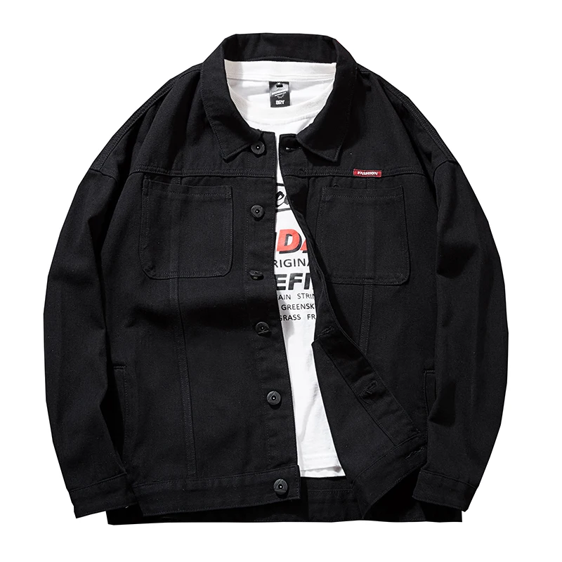 Custom design wholesale fashion men plain black denim jacket
Custom design wholesale fashion men plain black denim jacket