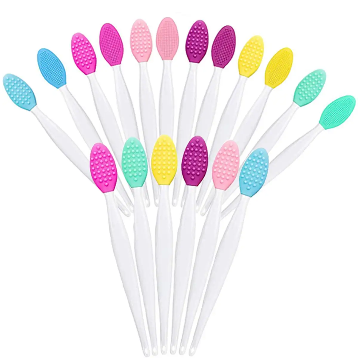 Wholesale Exfoliating Lip Brush Nose Cleaning Brush Double Side Soft Silicone Lip Scrub Tool & Nose Blackhead Remove Brush, Blue,pink,rose red,green,yellow,purple
Wholesale Exfoliating Lip Brush Nose Cleaning Brush Double Side Soft Silicone Lip Scrub Tool & Nose Blackhead Remove Brush, Blue,pink,rose red,green,yellow,purple