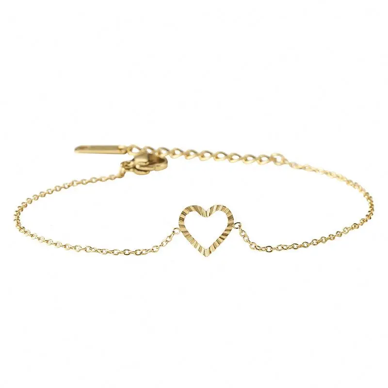 Manufacturer Supplier Ladies Fashion Heart Shape Gold Plated Stainless Steel Bracelets
Manufacturer Supplier Ladies Fashion Heart Shape Gold Plated Stainless Steel Bracelets
