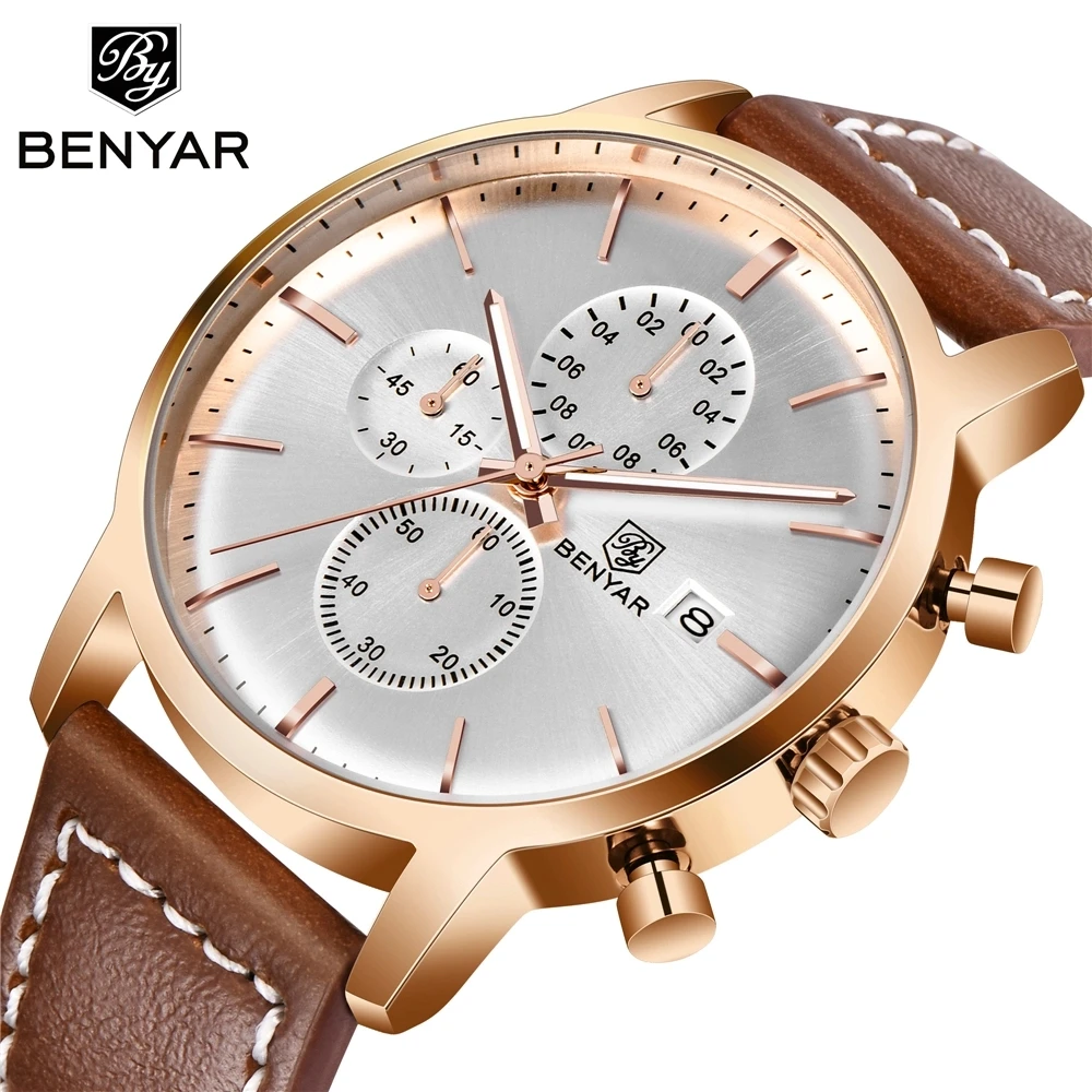 BENYAR Men's Watches Casual Fashion Waterproof Watch Men Top Brand 2019 New Luxury Quartz Chronograph Wristwatch
BENYAR Men's Watches Casual Fashion Waterproof Watch Men Top Brand 2019 New Luxury Quartz Chronograph Wristwatch