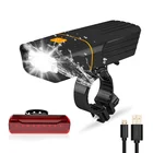 500LM usb 充電式 5200 mah 自転車アクセサリーテールフロント led 自転車ライトテールライト