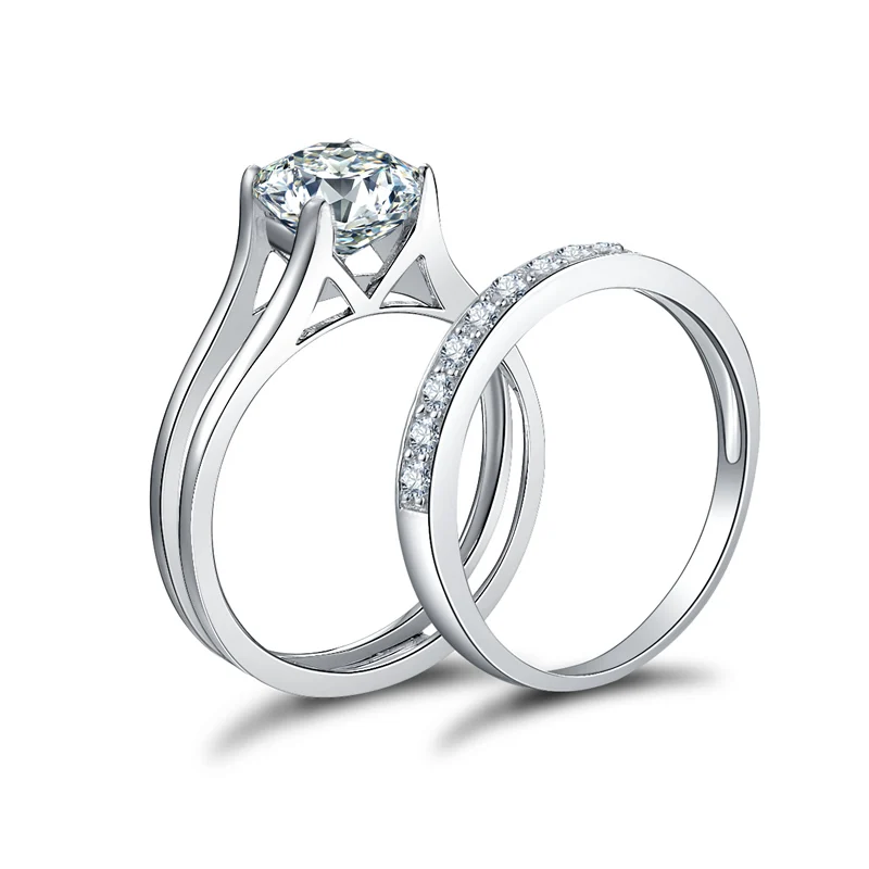 925 Sterling Silver Round Cut 1.5CT Cubic Zirconia Engagement Bridal Ring Set for Women Wedding Anniversary Jewelry Gifts
925 Sterling Silver Round Cut 1.5CT Cubic Zirconia Engagement Bridal Ring Set for Women Wedding Anniversary Jewelry Gifts