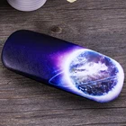 5 Nebula Starry sky printed glass box customized Logo fashion eyewear PU metal anti-pressure glasses case