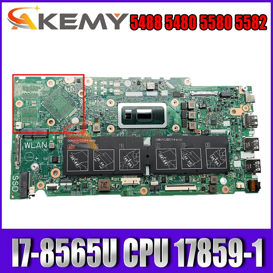 Akemy New i7-8565U For Dell 5488 5480 5580 5582 Motherboard 0J2X3W J2X3W 17859-1 TVMHG 100%TESTED
Akemy New i7-8565U For Dell 5488 5480 5580 5582 Motherboard 0J2X3W J2X3W 17859-1 TVMHG 100%TESTED
