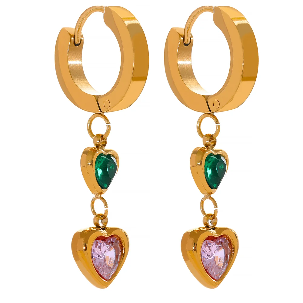 JINYOU 1956 Sweet Heart Cubic Zirconia Drop Dangle Stainless Steel 18k Gold Color Earrings Party Charm Romantic Jewelry
JINYOU 1956 Sweet Heart Cubic Zirconia Drop Dangle Stainless Steel 18k Gold Color Earrings Party Charm Romantic Jewelry
