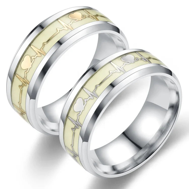 18K Gold girl heartbeat Rings boy smart fine stainless steel thumb jewelry custom Wedding bands fashion luminous bijoux A2P, Support custom
18K Gold girl heartbeat Rings boy smart fine stainless steel thumb jewelry custom Wedding bands fashion luminous bijoux A2P, Support custom