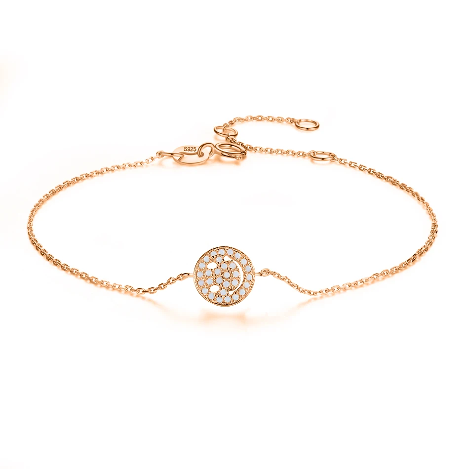 925 Sterling Silver Gold Plated Cubic Zircon Round Lucky Smile Bracelet For Woman, Customized color
925 Sterling Silver Gold Plated Cubic Zircon Round Lucky Smile Bracelet For Woman, Customized color