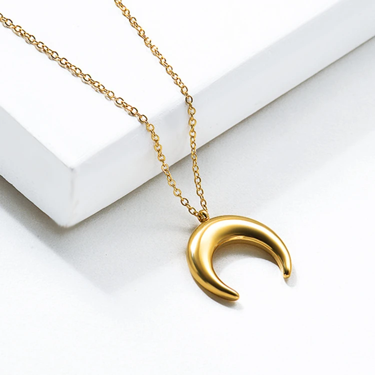 Moon Necklace Jewelry 18K Gold Plated Stainless Steel Crescent Moon Pendant Necklace for Women
Moon Necklace Jewelry 18K Gold Plated Stainless Steel Crescent Moon Pendant Necklace for Women