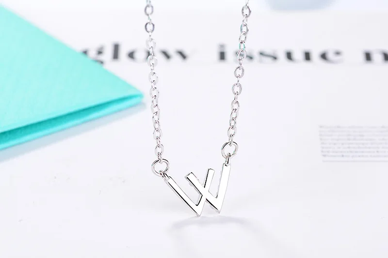 initial necklaces fancy diamond necklace pendant letter necklace jewelry W cross unit jewellery designs