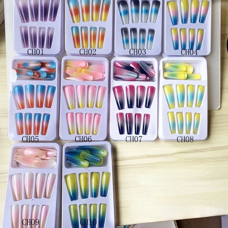 Fairy press on nails bulk rainbow gradient press on nails Long press on nails manufacturers, Mix color
Fairy press on nails bulk rainbow gradient press on nails Long press on nails manufacturers, Mix color