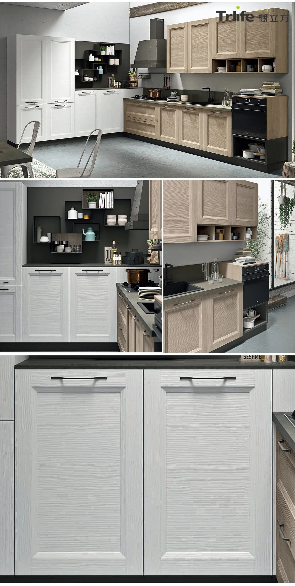 Customized L shaped wall modular kitchen cabinet from china factory directly lacquer cabinet for australia market