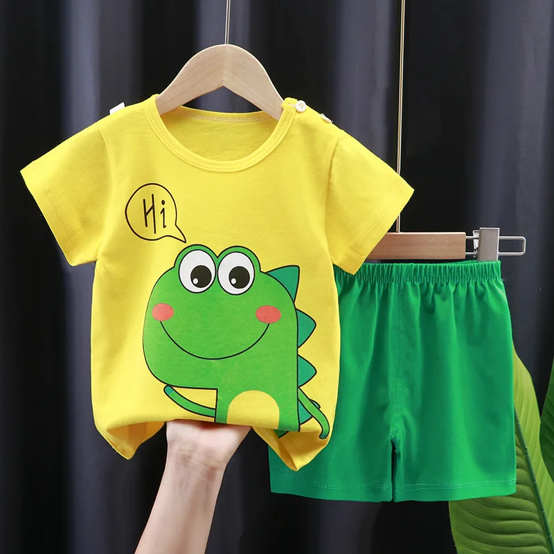 Children's t-shirt short-sleeved summer boy's cotton suit female treasure summer shorts baby clothes, Picture shows
Children's t-shirt short-sleeved summer boy's cotton suit female treasure summer shorts baby clothes, Picture shows