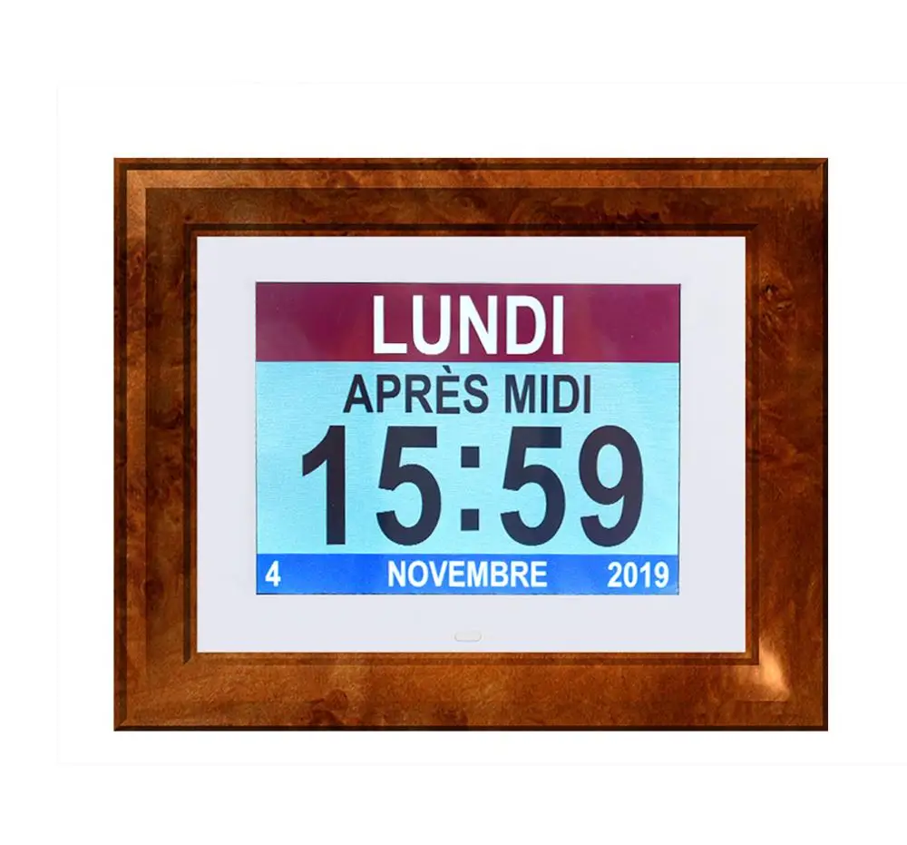 High quality HD screen calendar alarm clock wooden digital picture photo frame, As pictures
High quality HD screen calendar alarm clock wooden digital picture photo frame, As pictures