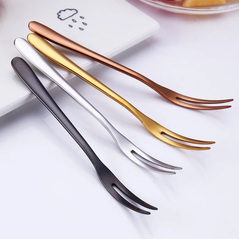 Stainless Steel Creative Appetizer Cake Fruit Forks Tasting Dessert Forks Kitchen Accessory Wedding Party, Black, silver, gold, rose gold
Stainless Steel Creative Appetizer Cake Fruit Forks Tasting Dessert Forks Kitchen Accessory Wedding Party, Black, silver, gold, rose gold