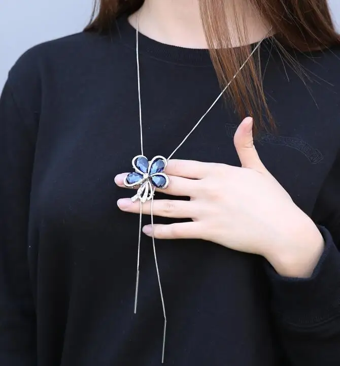 Fashion Chain Necklace for Women Silver Chain Small Flower Necklace Pendant on neck Bohemian Sweater Necklace Women Jewelry, Picture
Fashion Chain Necklace for Women Silver Chain Small Flower Necklace Pendant on neck Bohemian Sweater Necklace Women Jewelry, Picture