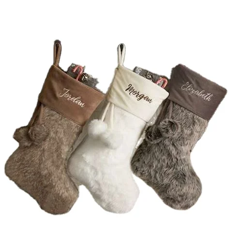 2020 New Christmas Decorations Customized Christmas Stocking Fur Christmas Brown Solid Color Stockings, White, brown,grey
2020 New Christmas Decorations Customized Christmas Stocking Fur Christmas Brown Solid Color Stockings, White, brown,grey