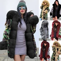 Hot style wool collar warm clothing coat long hooded coat camouflage plush cotton jacket
Hot style wool collar warm clothing coat long hooded coat camouflage plush cotton jacket