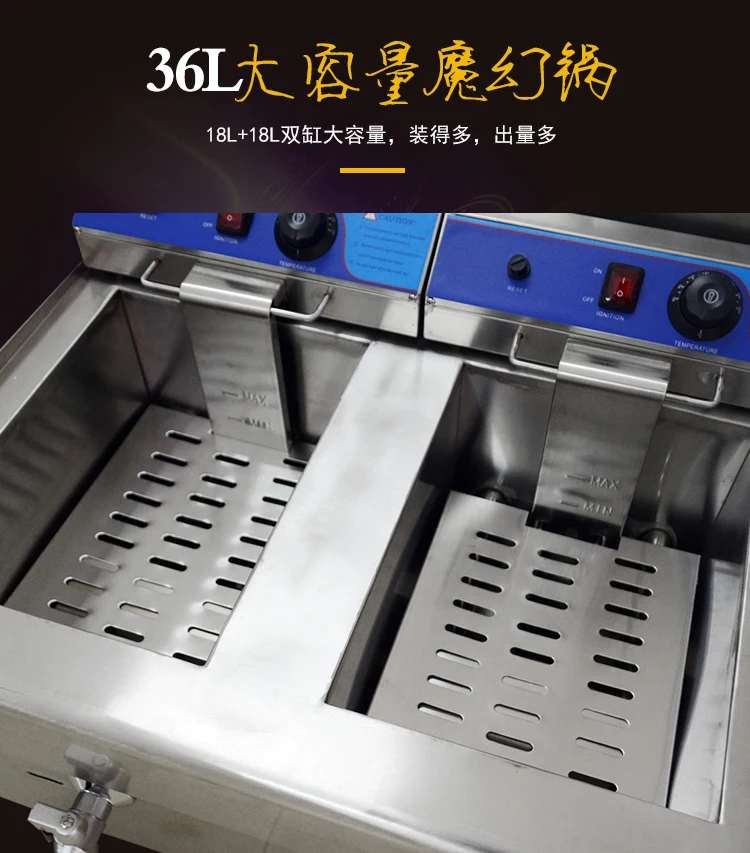 Xeoleo Commercial Fryer Deep Fryer Lpg Gas Fryer Stainless Steel Fried