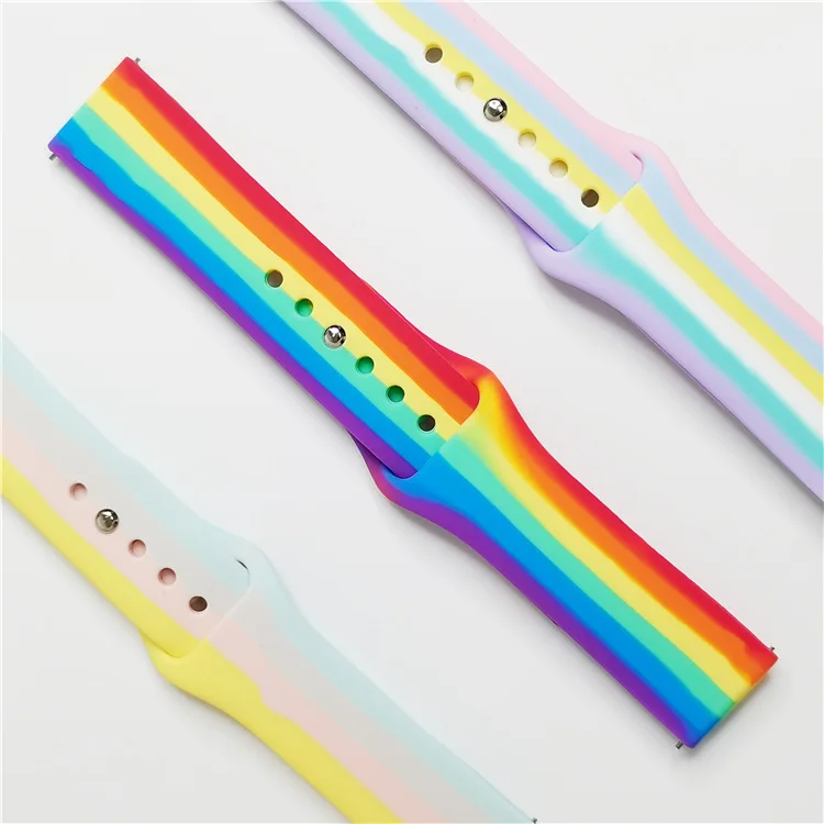 KeepWin High Quality Silicone Watch Strap for Galaxy Multi Color Rainbow Watch Bracelet Band for Samsung 20mm 22mm, Multi colors
KeepWin High Quality Silicone Watch Strap for Galaxy Multi Color Rainbow Watch Bracelet Band for Samsung 20mm 22mm, Multi colors