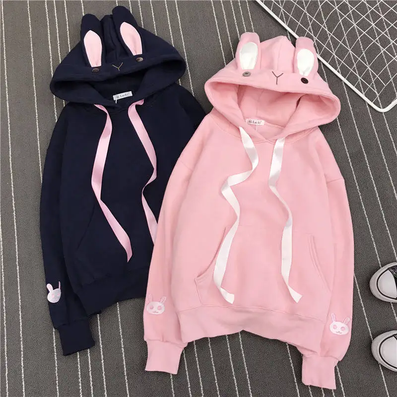 Women'S Hoodies 2021 Design Pink Embroidered Rabbit Ears Hooded Women Female Cute Girl Streetwear Sweatshirt Couple Top, Black,pink,white
Women'S Hoodies 2021 Design Pink Embroidered Rabbit Ears Hooded Women Female Cute Girl Streetwear Sweatshirt Couple Top, Black,pink,white