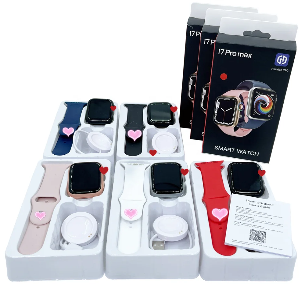 Series 7 full screen i7pro max smartwatch with BT calling heart rate Blood Pressure smart watch i7pro max, 5 colors
Series 7 full screen i7pro max smartwatch with BT calling heart rate Blood Pressure smart watch i7pro max, 5 colors