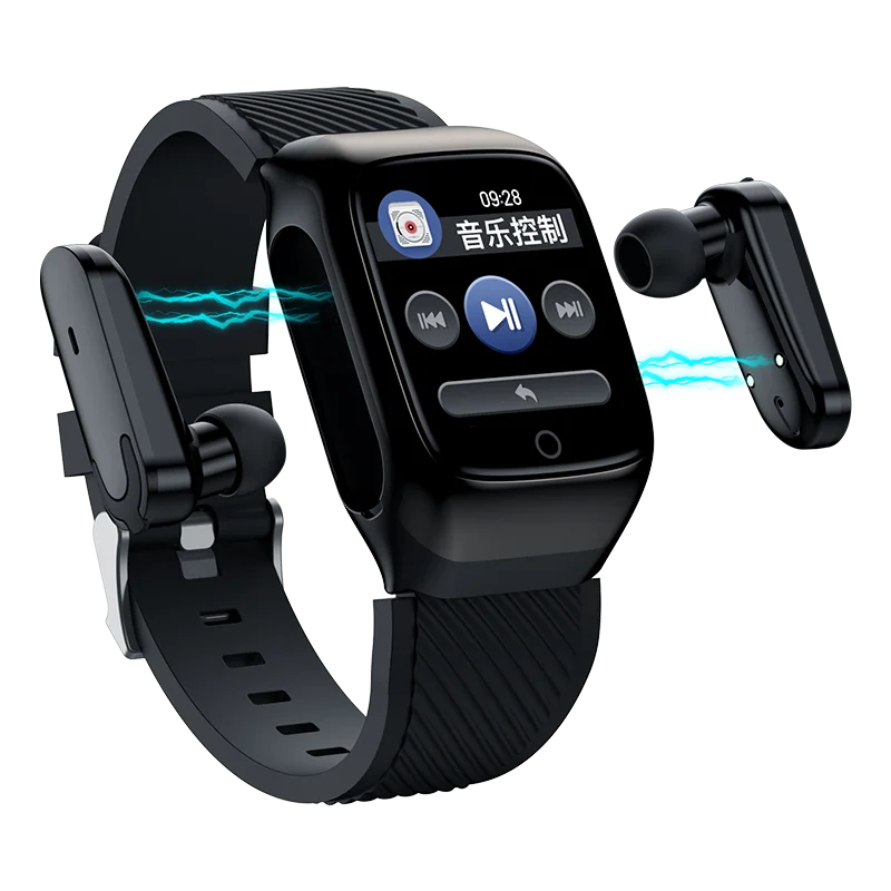 2 in 1 smart watch with earphones S300 smartwatch, Black
2 in 1 smart watch with earphones S300 smartwatch, Black