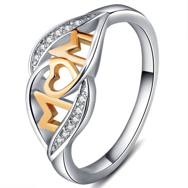 Personalized silver and rose gold love heart zircon rings alphabet for mom mother's day gifts
Personalized silver and rose gold love heart zircon rings alphabet for mom mother's day gifts