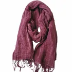 Women's fashion vintage cotton linen scarf, soft air-conditioned room shawl