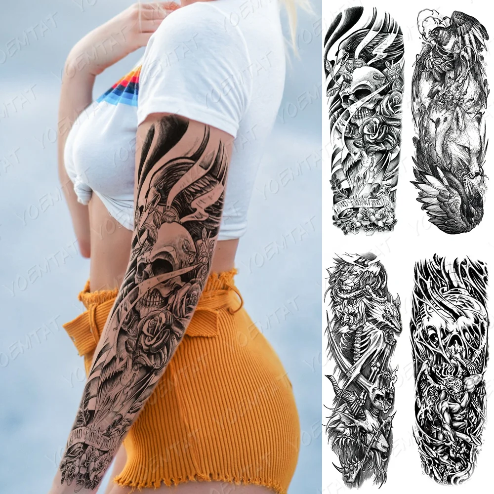 2021 Top Quality skull tattoo full arm premium custom temporary tattoos sleeve, Cmyk
2021 Top Quality skull tattoo full arm premium custom temporary tattoos sleeve, Cmyk
