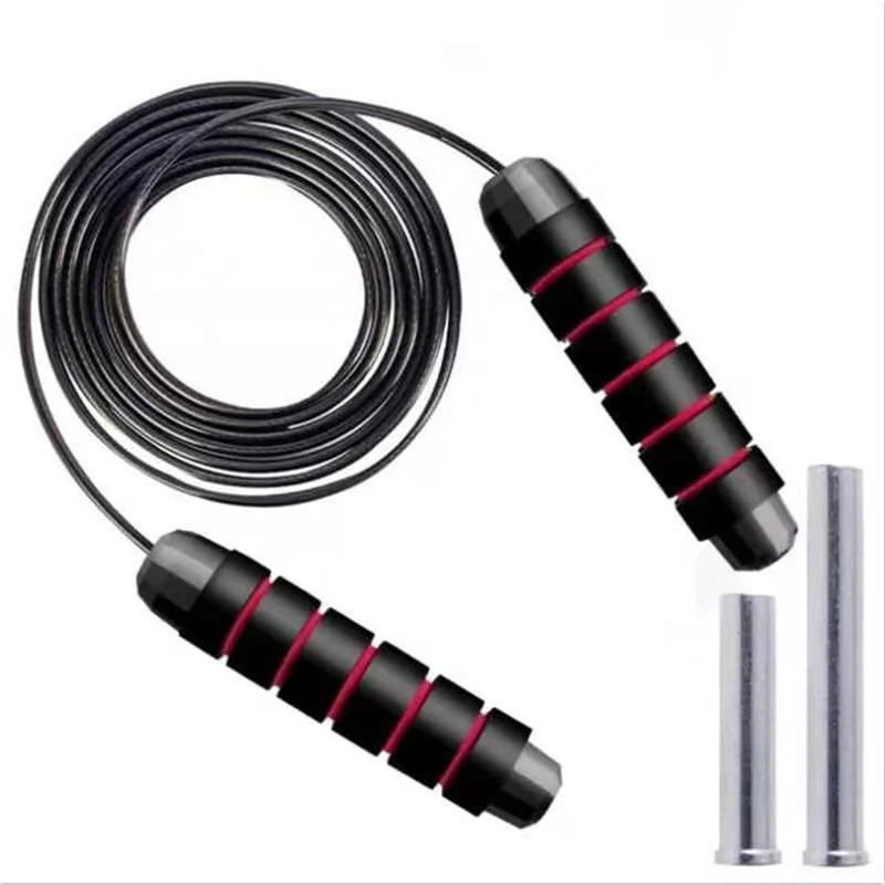 Customized LOGO Exercise jump rope weighted Skipping Rope PVC Steel Jump Ropes, Black
Customized LOGO Exercise jump rope weighted Skipping Rope PVC Steel Jump Ropes, Black