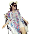 Yiwu Factory Custom Elegant Vacation Long Tassel Sunscreen Chinese Twill Cotton Scarf