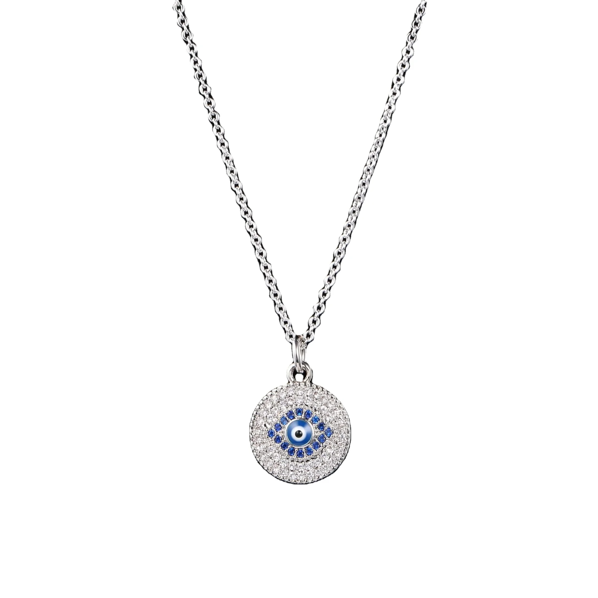Creative Silver Plated Rainbow Cubic Zirconia Evil Eyes Pendant Necklace Full CZ Diamond Dog and Flower Shaped Pendant Necklace
Creative Silver Plated Rainbow Cubic Zirconia Evil Eyes Pendant Necklace Full CZ Diamond Dog and Flower Shaped Pendant Necklace