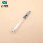 CBD THC oil distil filling plastic plunger glass 1ml syringe packaging with needle