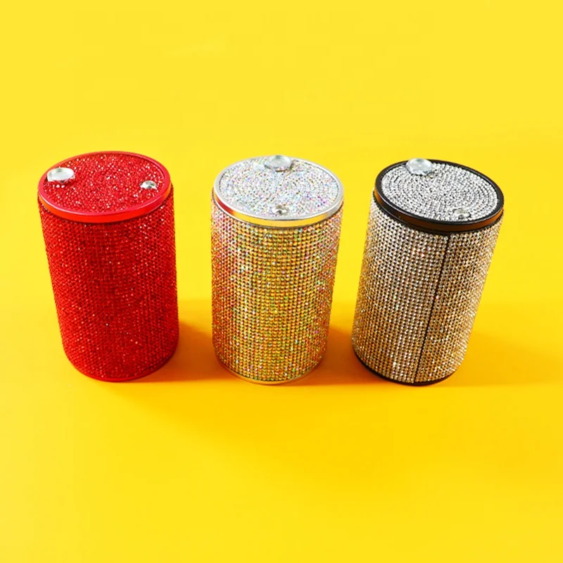 UKETA custom luxury crystal rhinestones portable bling car accessories diamond car ashtray, Customized
UKETA custom luxury crystal rhinestones portable bling car accessories diamond car ashtray, Customized