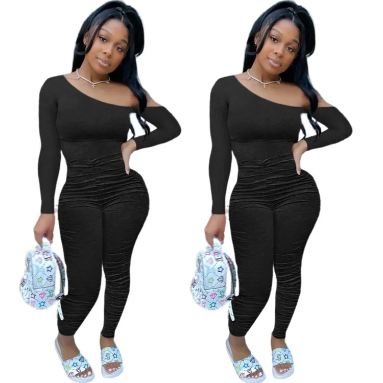 2020 New arrival Hot Selling Fansion Women Clothing-Fold Explosion Long Sleeve Shoulder Jumpsuits
2020 New arrival Hot Selling Fansion Women Clothing-Fold Explosion Long Sleeve Shoulder Jumpsuits