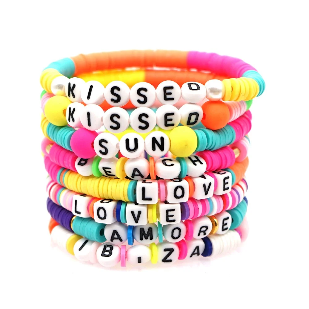 Customizable alphabet beaded surfer bracelet for women handmade kandi initial letter bead bracelet multicolor
Customizable alphabet beaded surfer bracelet for women handmade kandi initial letter bead bracelet multicolor